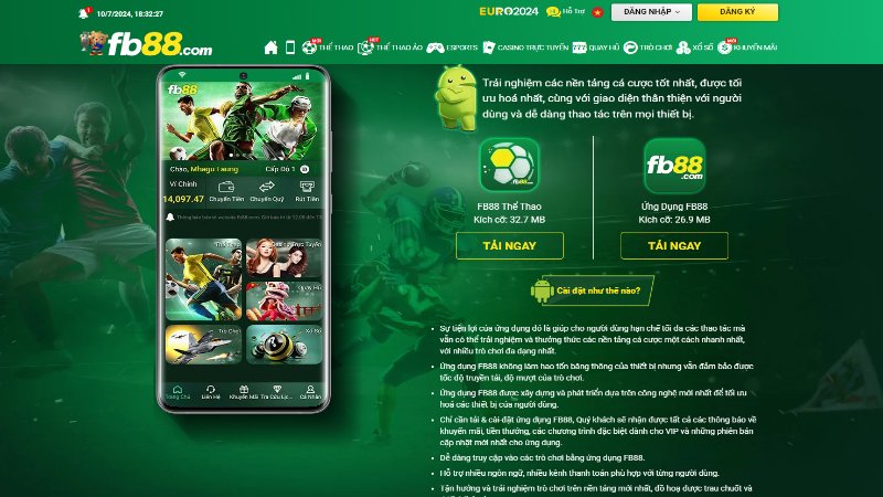 Đăng nhập FB88: Trải nghiệm hấp dẫn trên nền tảng uy tín 4 Người chơi tải app về điện thoại nếu chưa cài đặt